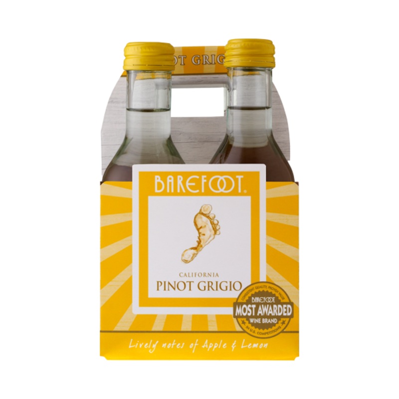 Barefoot Pinot Grigio 4 Pack (187mL)