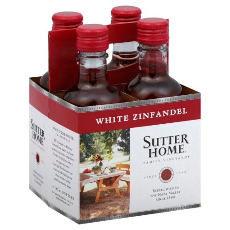 Sutter Home White Zinfandel 187mL 4 pack