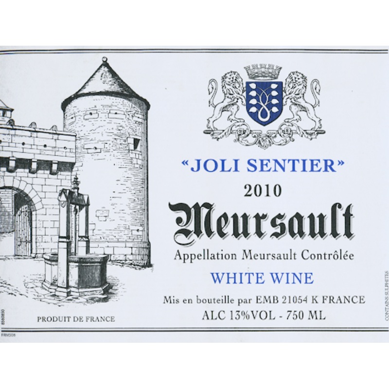 Joli Sentier Meursault Blanc 2010 750mL