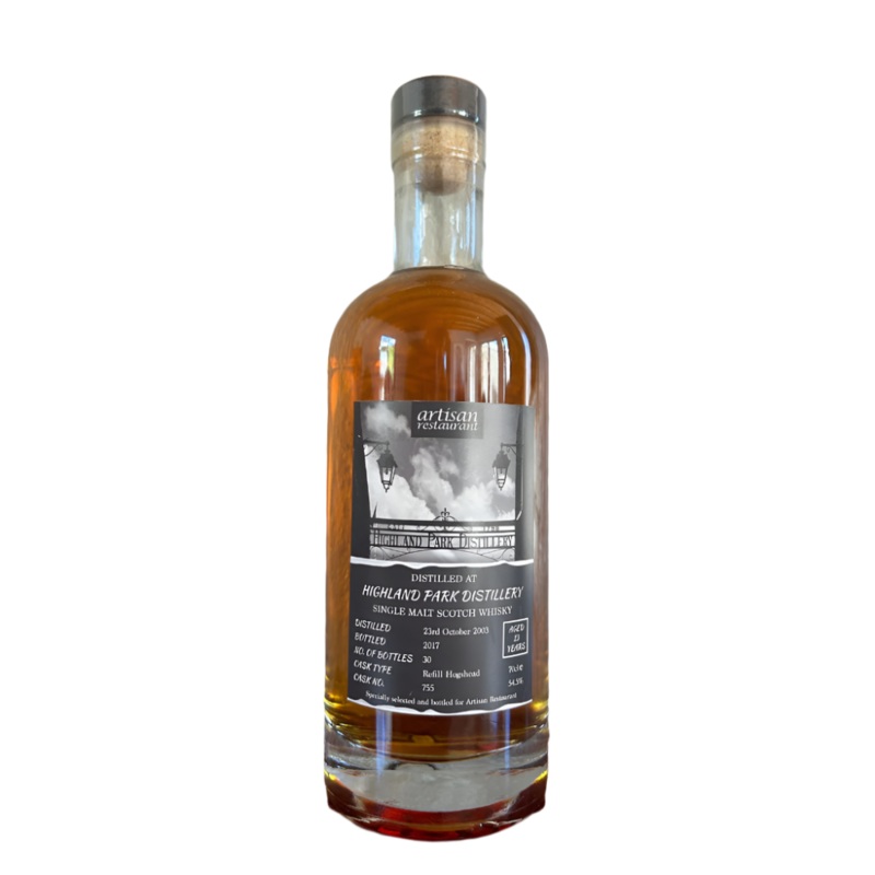Highland Park 13 Year Old Single Malt Artisan Restaurant Single Cask