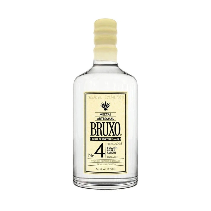 Bruxo Mezcal Artesanal Joven No. 4 Cuishe Barril Espadin Ensamble 750ML GLASS