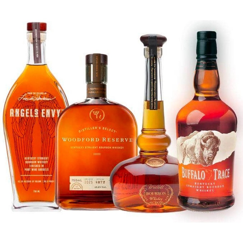 Angel’s Envy, Woodford Reserve, Willett, & Buffalo Trace Value Bundle 750 mL