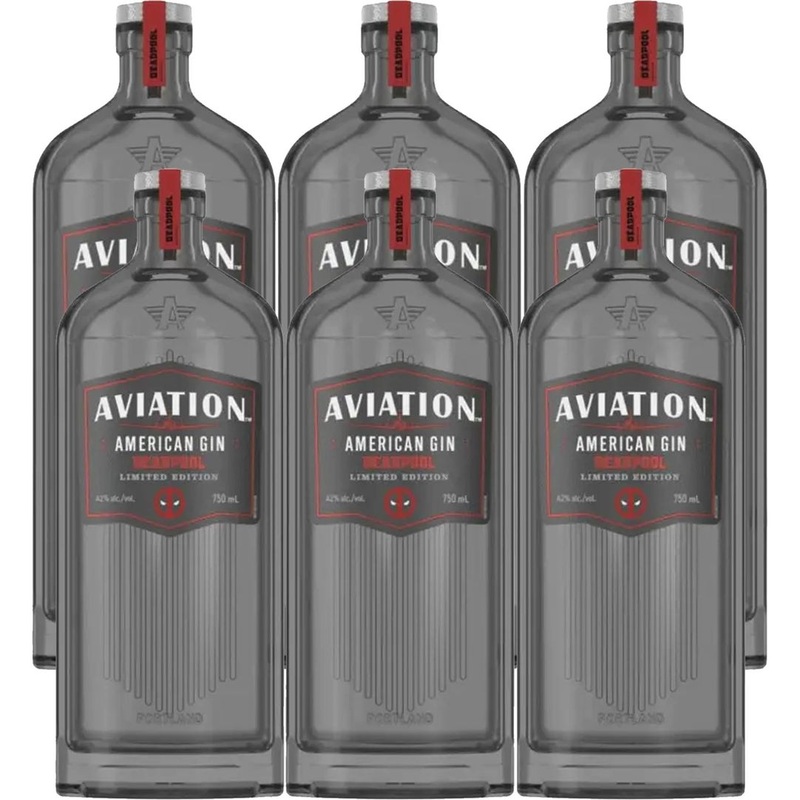 Aviation x Deadpool 3 Limited Edition American Gin Collectible 6 Pack Bundle 750 mL