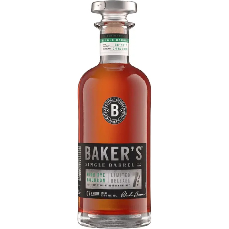 Baker’s Single Barrel High Rye Bourbon 750mL