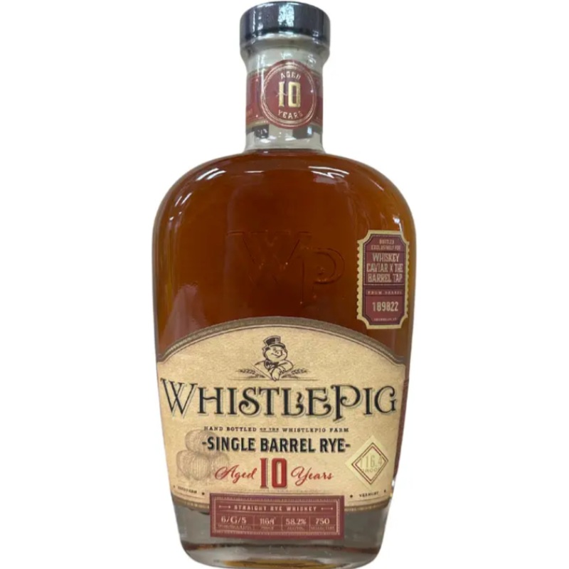 WhistlePig 10 Year Old “Pork Fiction” Single Barrel Rye Whiskey 750mL