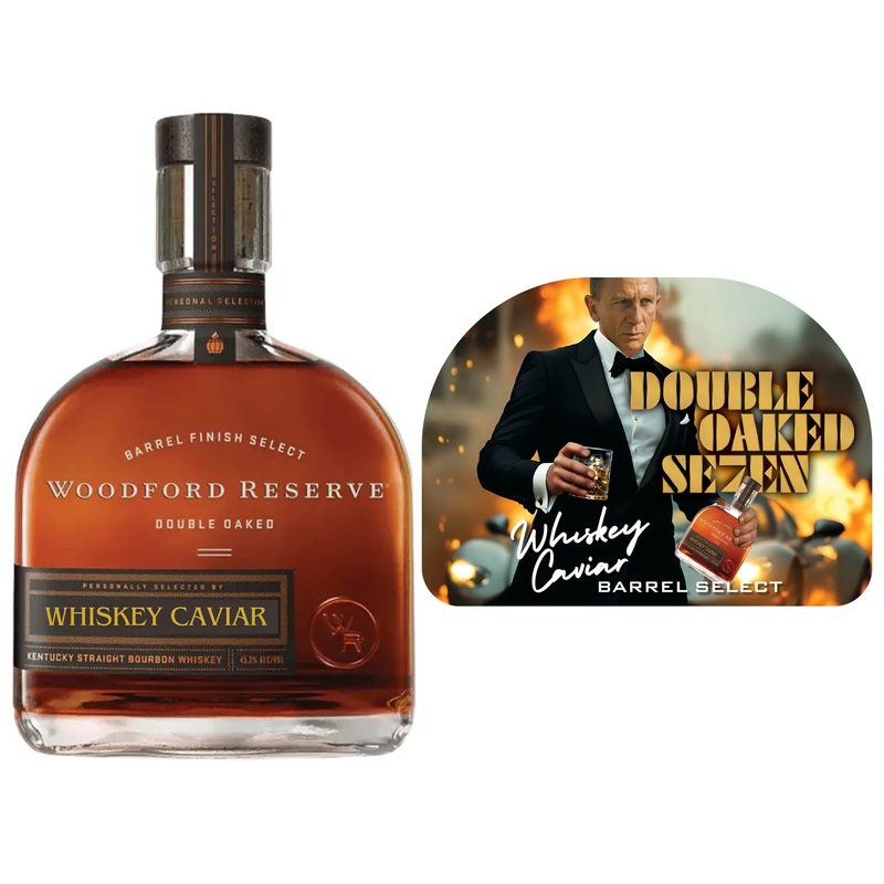 Woodford “Double Oaked Seven” Whiskey Caviar Barrel Pick 750 mL