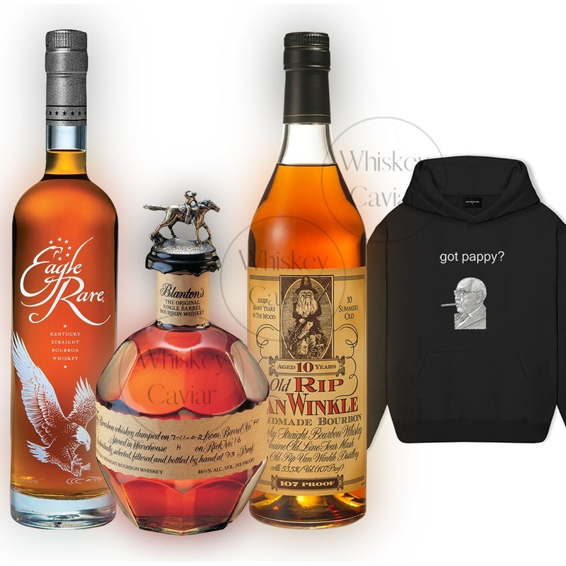 Blanton’s, Eagle Rare, Old RIP Van Winkle, & Got Pappy? Black Hoodie M