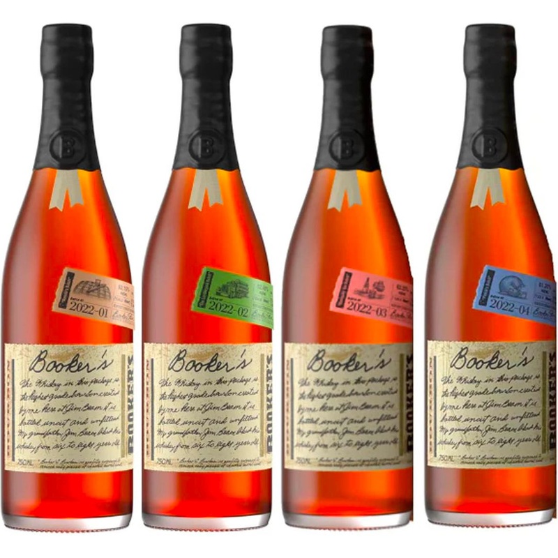 2022 Booker’s Complete Collection 01, 02, 03, & 04 750 mL