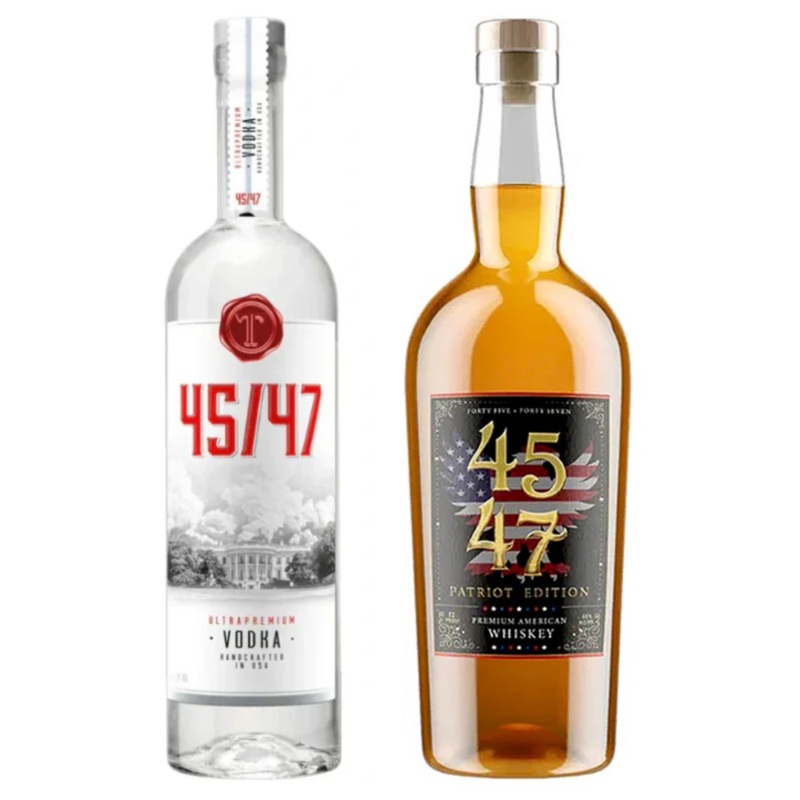 T 45/47 Ultra Premium Vodka 700mL & 4547 American Whiskey Patriot Edition 750mL Value Bundle