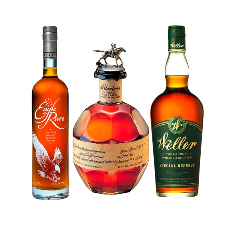 Weller Special Reserve & Blanton’s Original Single Barrel Bourbon & Eagle Rare Bourbon Bundle