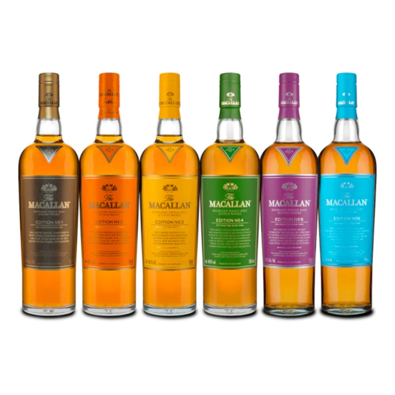 The Macallan Edition Series Complete Set No.1 – No.6