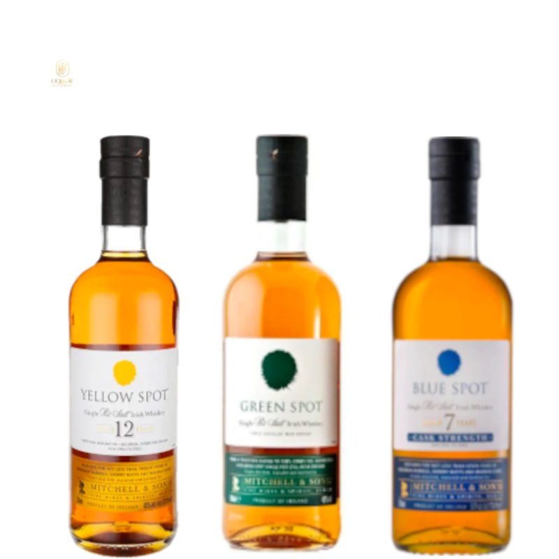Yellow Spot, Green Spot, Blue Spot Irish Whisky Bundle