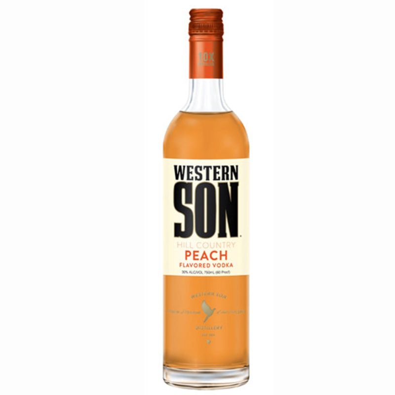 western son peach flavored vodka