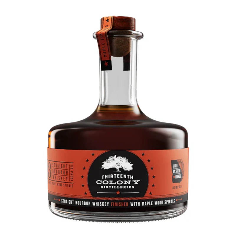Thirteenth Colony 113 Maple Wood Spirals Straight Bourbon Whiskey 750ml