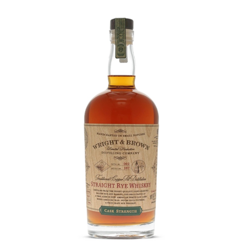 Wright and Brown Cask Strength Rye Whiskey 133
