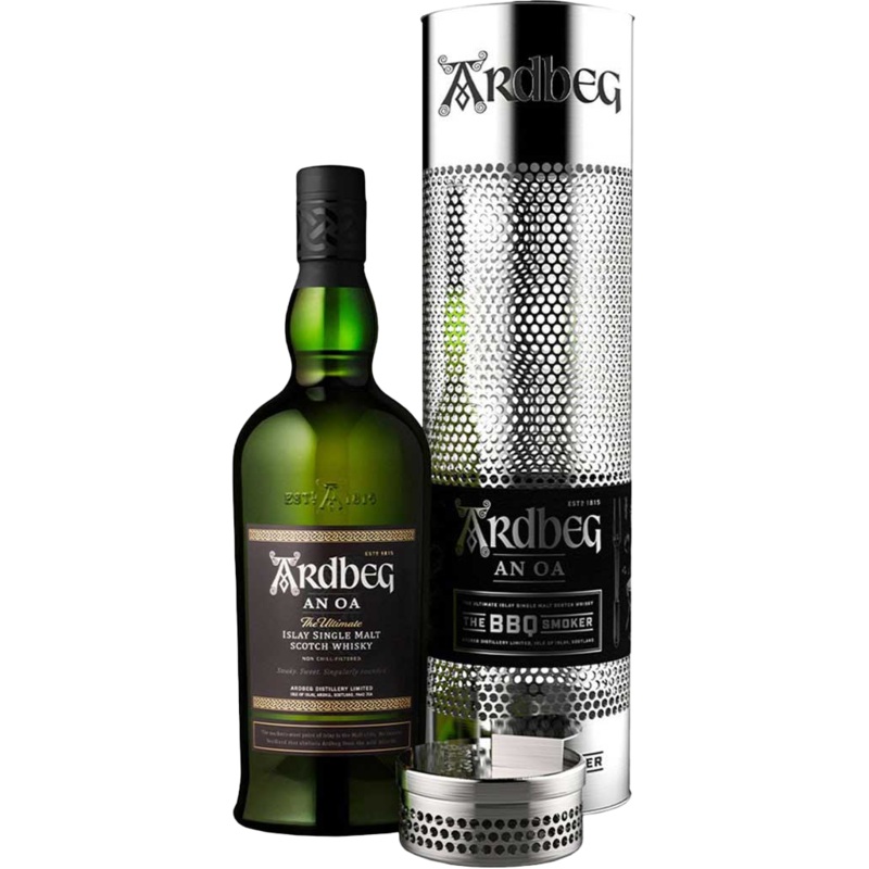 Ardbeg ‘An Oa’ Single Malt Scotch Whisky with BBQ Smoker 85