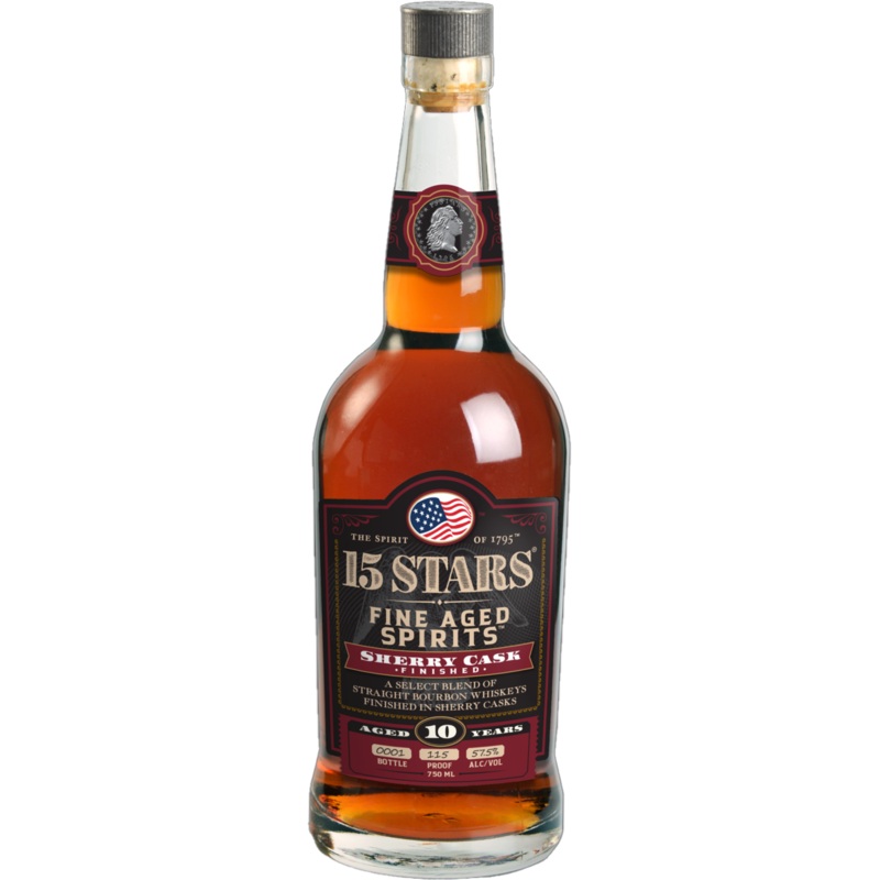 15 Stars Sherry Cask Finished 10 Year Old Straight Bourbon Whiskey 32