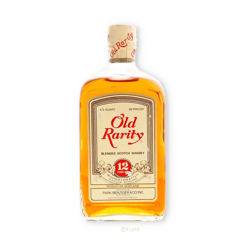 Old Rarity De Luxe 12 Year Old Scotch Whiskey 1970s