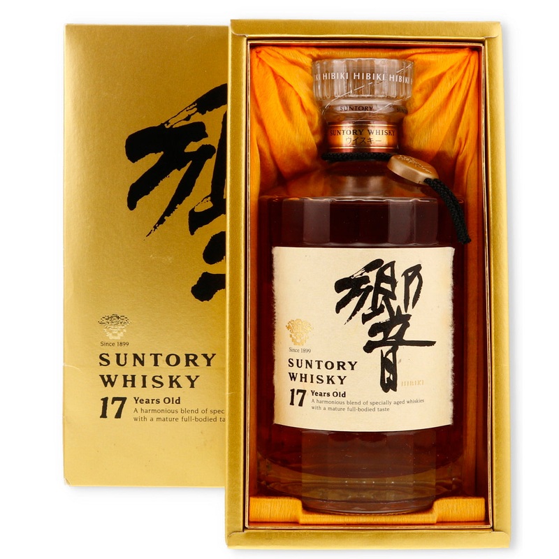 Suntory Hibiki 17 Year Old Japanese Whisky / Gold Crest Label With Box