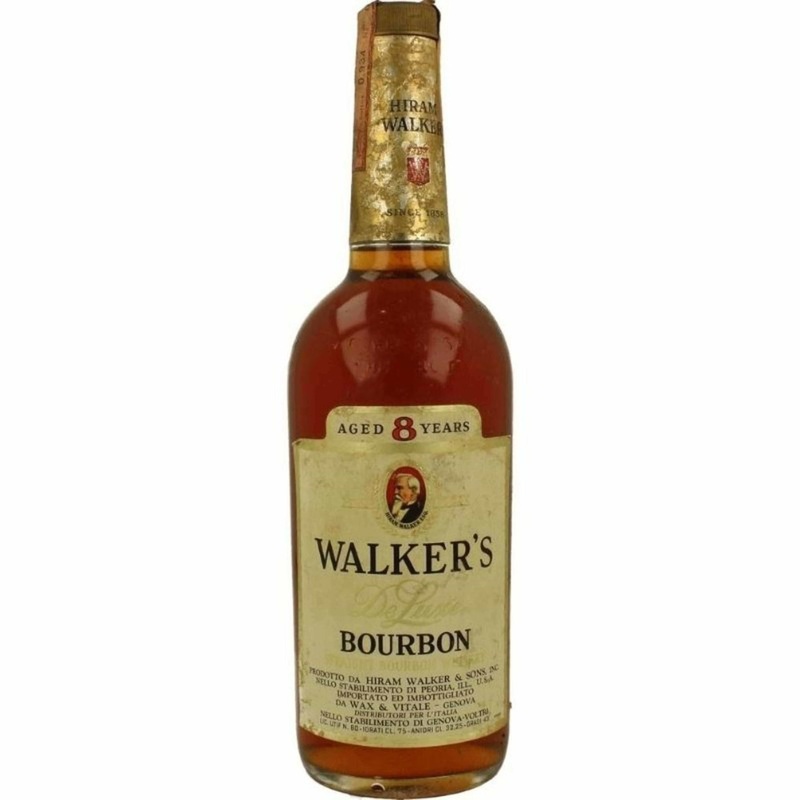 Walkers DeLuxe Straight Bourbon 8 Year Old 1970s Quart