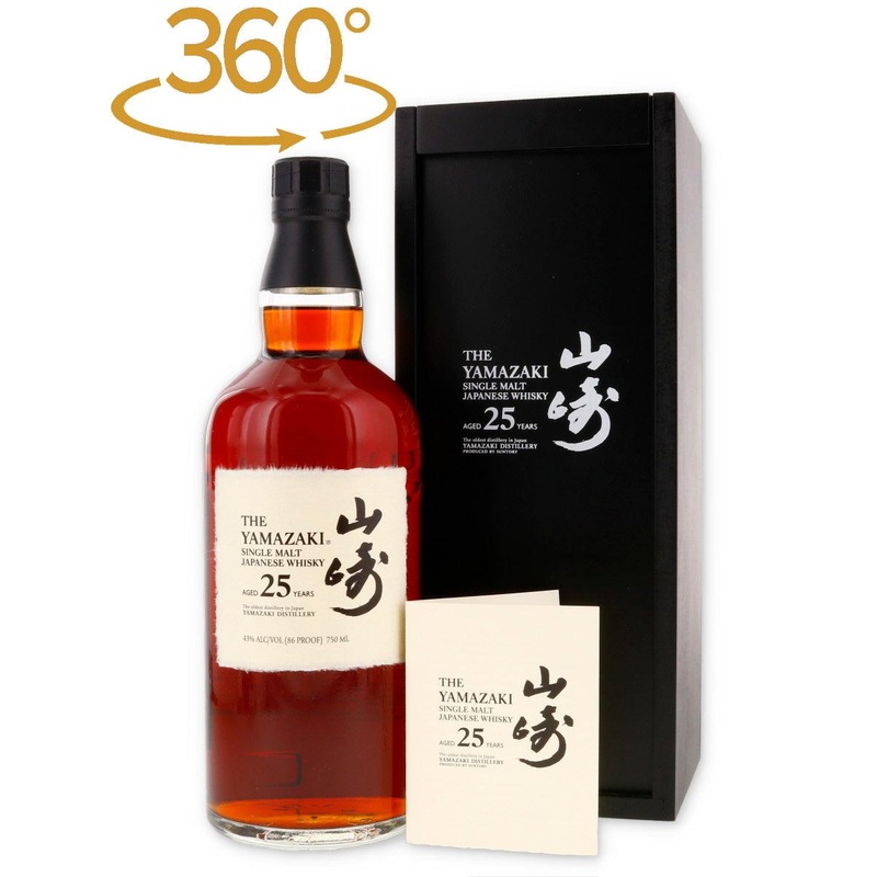 Yamazaki 25 Year Old Japanese Whisky 750ml [Old Pre-2021 Original Wood Box]