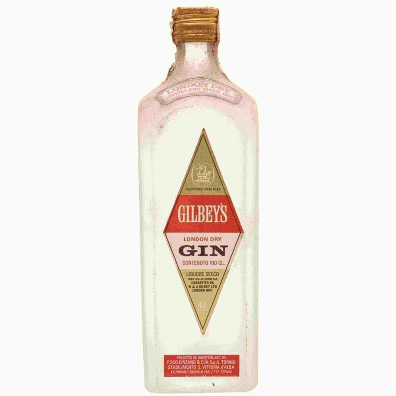 1970s Gilbeys London Dry Gin 1.75 Liter