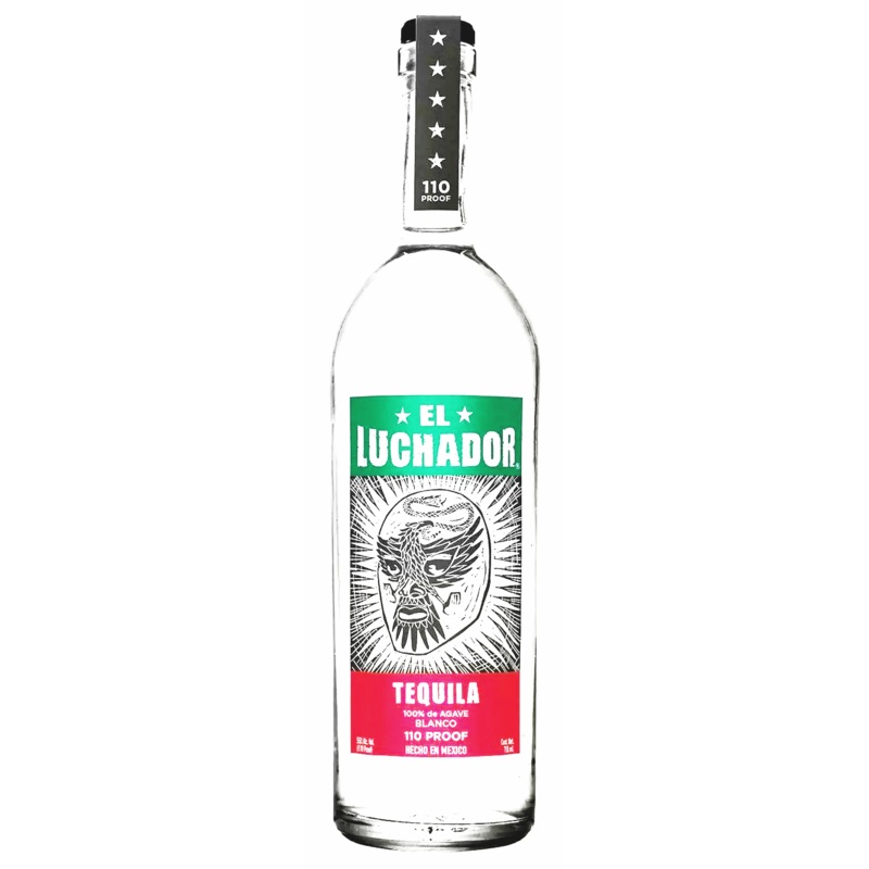 El Luchador 110 Proof Organic Tequila Blanco by 123