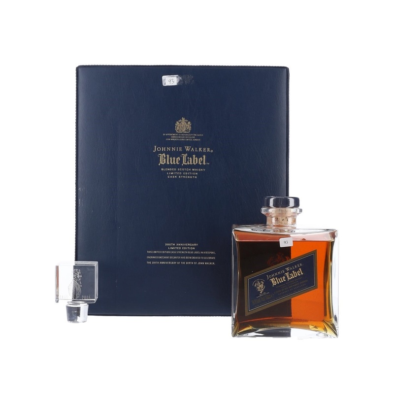 Johnnie Walker Blue Label 200th Anniversary Baccarat Crystal Decanter