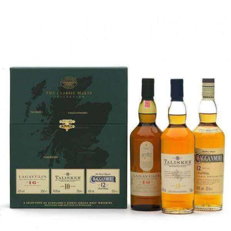 The Classic Malts Collection: Lagavulin, Talisker, Cragganmore (3 x 200ml)
