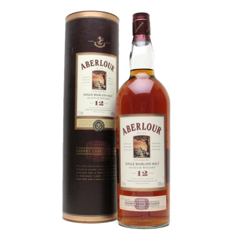 Aberlour 12 Year Sherry Cask Matured Old Tall Bottle 1 Liter