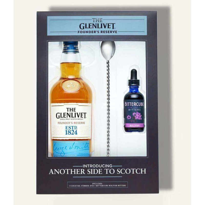 Glenlivet Founders Reserve Auld Fashioned Gift Set with Bitters 750ml