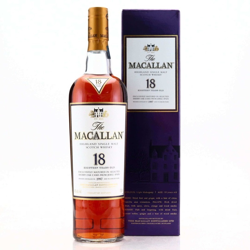 Macallan 18 Year Old Single Malt 1997 Original Box