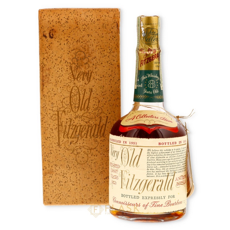 Very Old Fitzgerald 1951 Bottled in Bond 8 Year Old Bourbon 100 Proof / Stitzel-Weller Half Pint