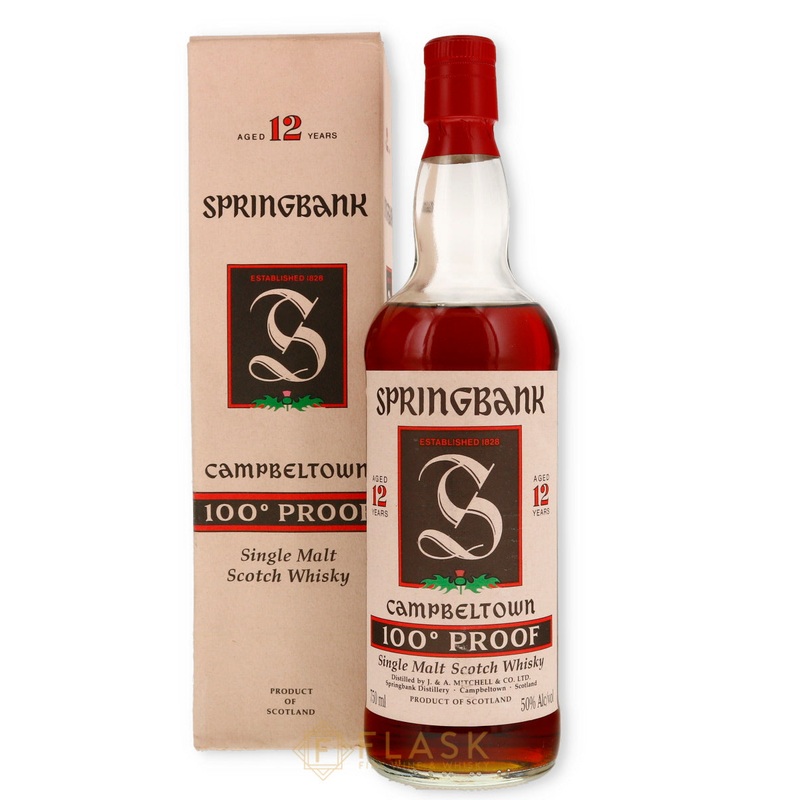 Springbank 12 Year Old 100 Proof Double Dark Green Thistle 1990s  US Import 50% [Net]