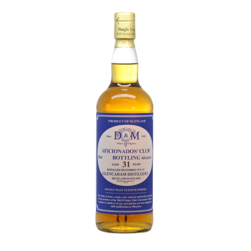 Glencadam 1974 31 year Cask No.2 Aficionados Club