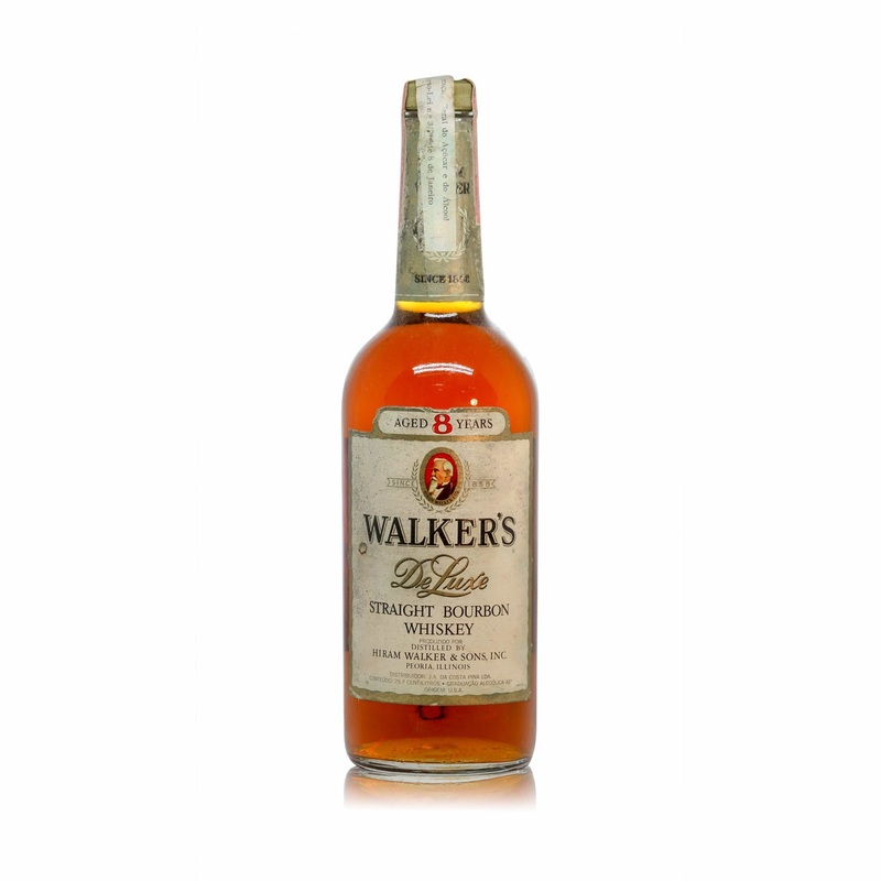 Walkers DeLuxe Straight Bourbon 8 Year Old 1970s 4/5 Quart
