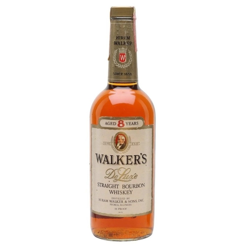 Walkers DeLuxe Straight Bourbon 8 Year Old 1970s Decanter 4/5 Quart