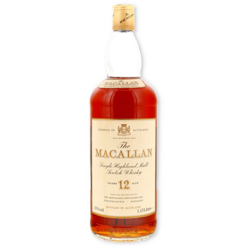 Macallan 12 Year Old 1980-1990s Single Malt 1.13 Liter