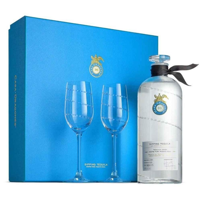 Casa Dragones Joven Tequila Gift Set with Riedel Glasses