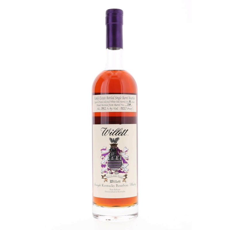 Willett Family Estate Single Barrel Bourbon 10 year #758 123.4 Proof Richard Serrano Selection for L’eft Bank Wine Company