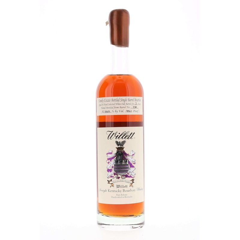 Willett Family Estate Single Barrel Bourbon 7 year #730 119.2 Proof Gold Wax Liquor Barn Selection