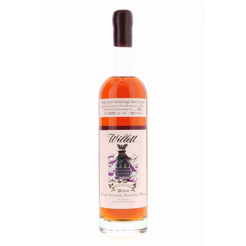 Willett Family Estate Single Barrel Bourbon 7 year #733 119.3 Proof Liquor Barn/ Maroon Wax