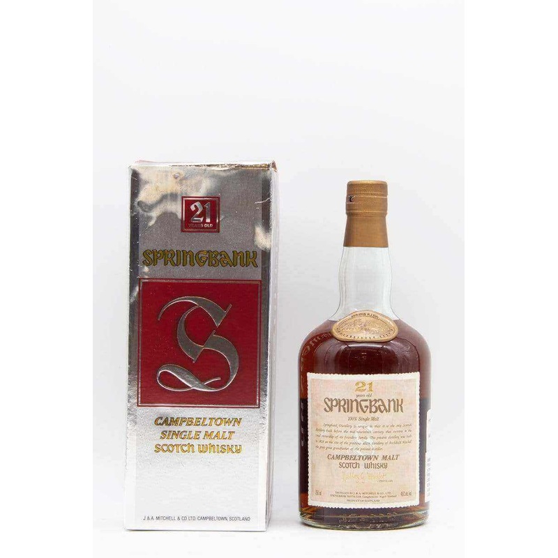 Springbank 21 Year Old Hedley G. Wright Dumpy  Parchment Label