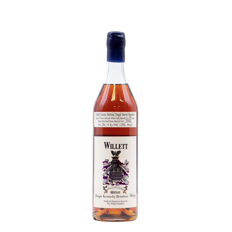 Willett Family Estate 12 Year Single Barrel Bourbon #3712 Bonili Japan / Cognac Bottle Blue Wax