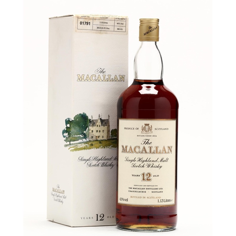 Macallan 12 Year Old 1980s 1.13 Liter