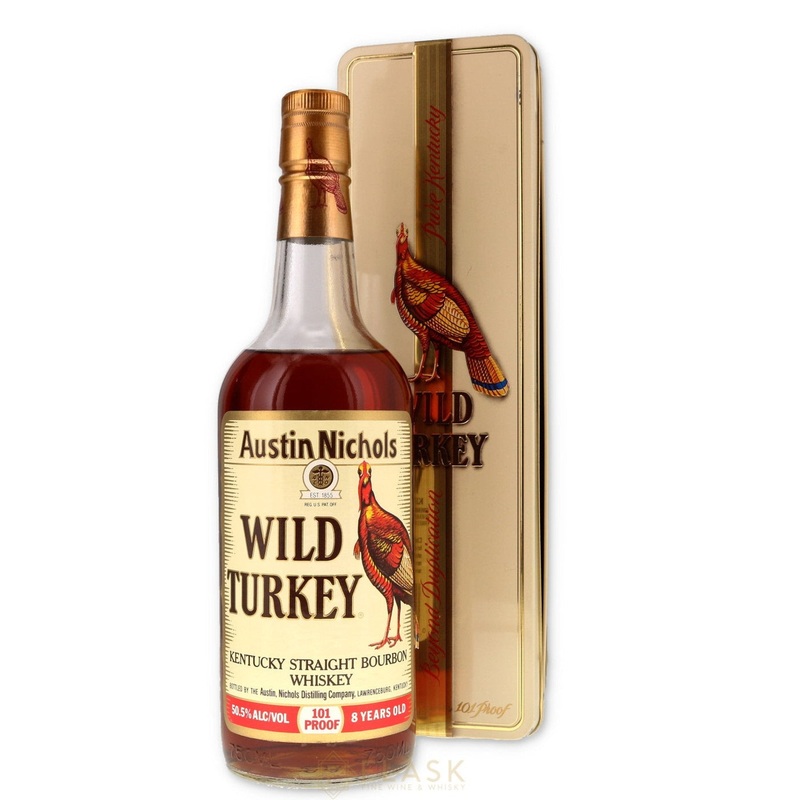 Wild Turkey 101 Proof 8 Year Old Bourbon 1991 In Gift Tin