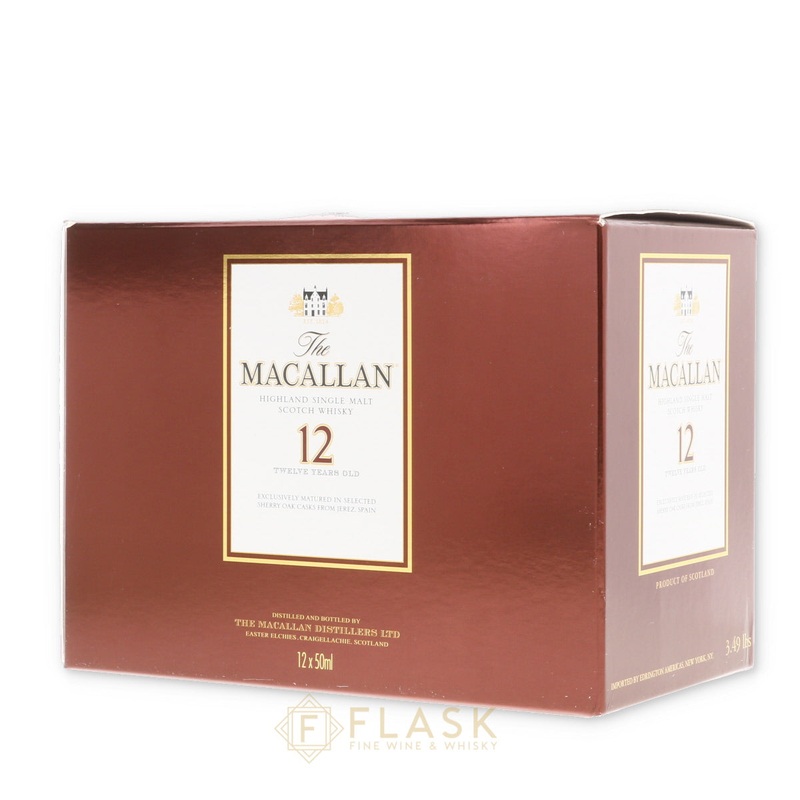 Macallan 12 Year Old pre-2018 12x Miniature 50ml Case