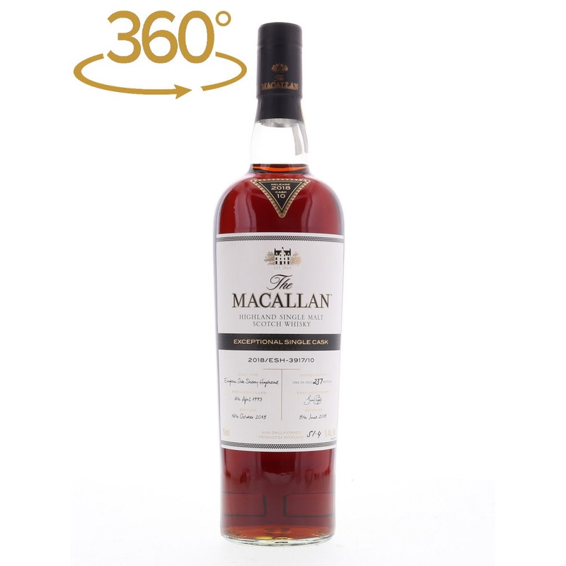 Macallan 25 Year Old Exceptional Single Cask 2018/ESH-3917/10 1993