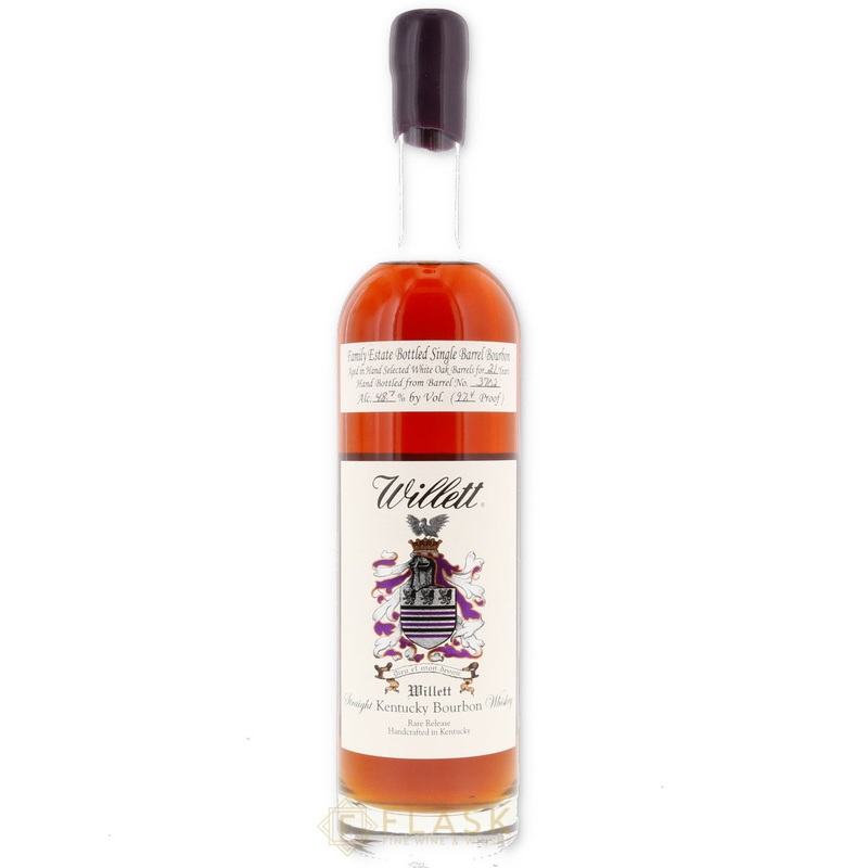Willett Family Estate 21 Year Old Single Barrel Bourbon #3702 97.4 Proof / Purple Wax