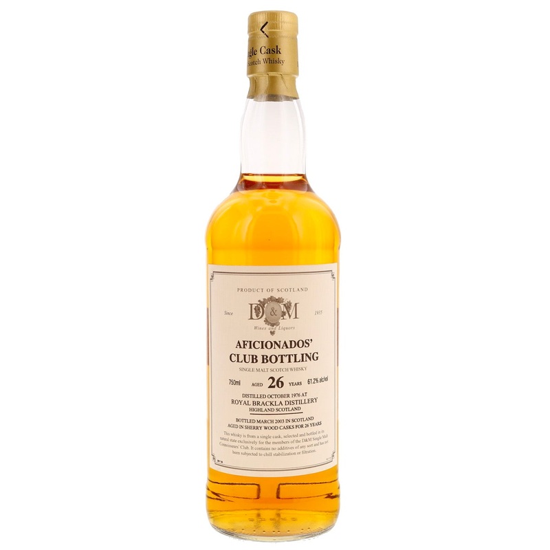 Royal Brackla 1976 26 Year Old Aficionados Club Single Sherry Cask Single Malt 61.2%